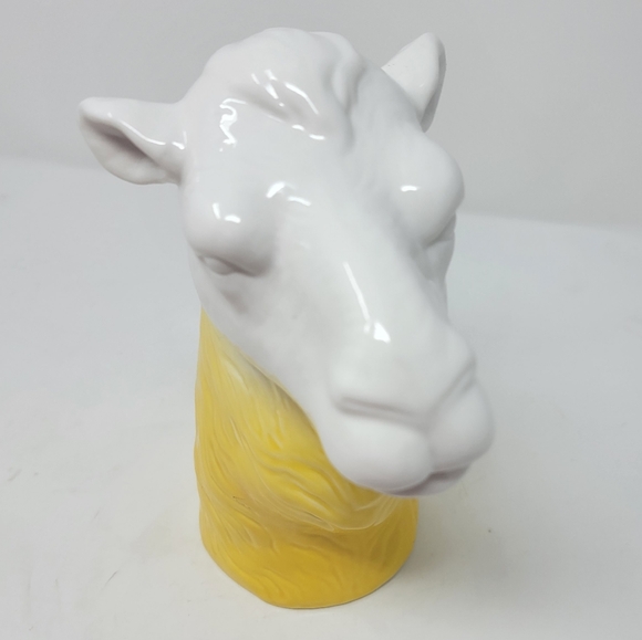 IMM Living Michael Madjus 8" Tall Camel Vase Yellow White - Picture 5 of 7